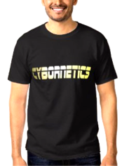 CYBORNETICS GOLD FONT Basic T Shirt by 360 Sound And Vision